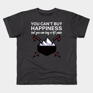 You cant buy happiness but you can buy a lift pass Kids T-Shirt